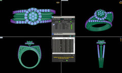 LR90390- Jewelry CAD Design -Rings, Fancy Collection