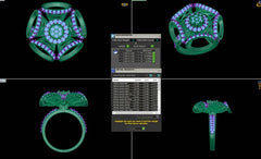 LR90395- Jewelry CAD Design -Rings, Fancy Collection