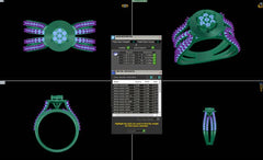 LR90401- Jewelry CAD Design -Rings, Fancy Collection