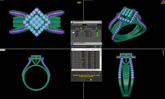 LR90402- Jewelry CAD Design -Rings, Fancy Collection