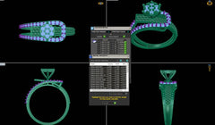 LR90406- Jewelry CAD Design -Rings, Fancy Collection