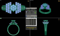 LR90408- Jewelry CAD Design -Rings, Fancy Collection