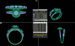 LR90409- Jewelry CAD Design -Rings, Fancy Collection