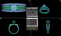 LR90410- Jewelry CAD Design -Rings, Fancy Collection