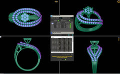 LR90412- Jewelry CAD Design -Rings, Fancy Collection