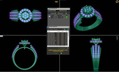 LR90415- Jewelry CAD Design -Rings, Fancy Collection