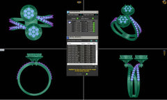 LR90418- Jewelry CAD Design -Rings, Fancy Collection