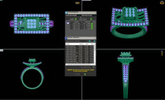 LR90419- Jewelry CAD Design -Rings, Fancy Collection