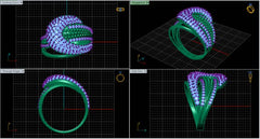 LR90745- Jewelry CAD Design -Rings, Fancy Collection