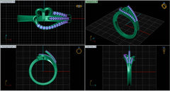 LR91724- Jewelry CAD Design -Rings, Fancy Collection