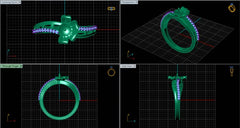 LR91732- Jewelry CAD Design -Rings, Fancy Collection