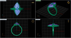 LR91813- Jewelry CAD Design -Rings, Fancy Collection