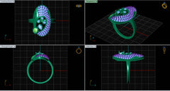 LR91814- Jewelry CAD Design -Rings, Fancy Collection