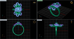 LR91815- Jewelry CAD Design -Rings, Fancy Collection