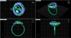 LR91817- Jewelry CAD Design -Rings, Fancy Collection