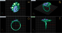 LR91826- Jewelry CAD Design -Rings, Fancy Collection