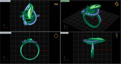 LR91829- Jewelry CAD Design -Rings, Fancy Collection