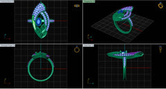 LR91830- Jewelry CAD Design -Rings, Fancy Collection