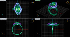 LR91831- Jewelry CAD Design -Rings, Fancy Collection