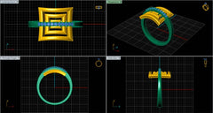 LR91919- Jewelry CAD Design -Rings, Fancy Collection