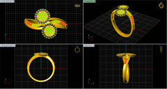 LR91954- Jewelry CAD Design -Rings, Fancy Collection