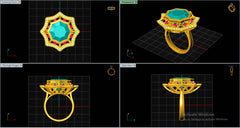 LR92034- Jewelry CAD Design -Rings, Fancy Collection