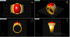 LR92044- Jewelry CAD Design -Rings, Fancy Collection