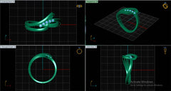 LR92048- Jewelry CAD Design -Rings, Fancy Collection