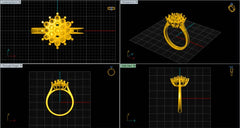 LR92104- Jewelry CAD Design -Rings, Fancy Collection