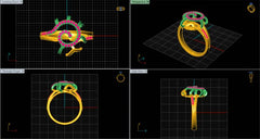 LR92110- Jewelry CAD Design -Rings, Fancy Collection