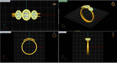 LR92121- Jewelry CAD Design -Rings, Fancy Collection