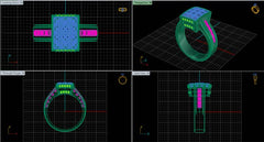 LR92198- Jewelry CAD Design -Rings, Fancy Collection