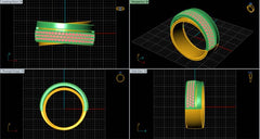 LR92247- Jewelry CAD Design -Rings, Fancy Collection