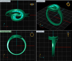 LR92270- Jewelry CAD Design -Rings, Fancy Collection