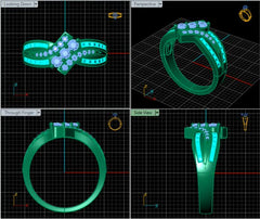 LR92281- Jewelry CAD Design -Rings, Fancy Collection