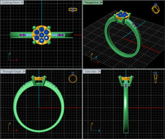 LR92283- Jewelry CAD Design -Rings, Fancy Collection