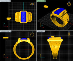 LR92292- Jewelry CAD Design -Rings, Fancy Collection