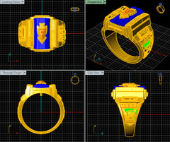 LR92293- Jewelry CAD Design -Rings, Fancy Collection