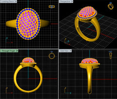 LR92298- Jewelry CAD Design -Rings, Fancy Collection