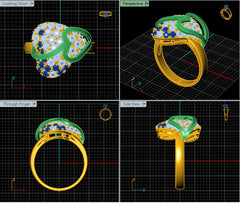 LR92300- Jewelry CAD Design -Rings, Fancy Collection