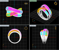 LR92312- Jewelry CAD Design -Rings, Fancy Collection