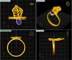 LR92315- Jewelry CAD Design -Rings, Fancy Collection