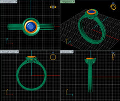 LR92324- Jewelry CAD Design -Rings, Fancy Collection