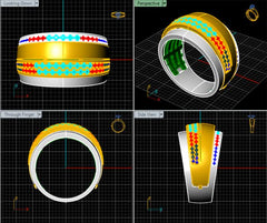 LR92325- Jewelry CAD Design -Rings, Fancy Collection