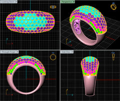 LR92330- Jewelry CAD Design -Rings, Fancy Collection