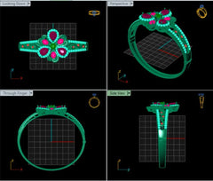 LR92375- Jewelry CAD Design -Rings, Fancy Collection