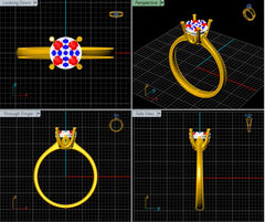 LR92389- Jewelry CAD Design -Rings, Fancy Collection