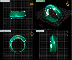 LR92399- Jewelry CAD Design -Rings, Fancy Collection