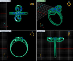 LR92401- Jewelry CAD Design -Rings, Fancy Collection