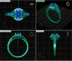 LR92447- Jewelry CAD Design -Rings, Fancy Collection